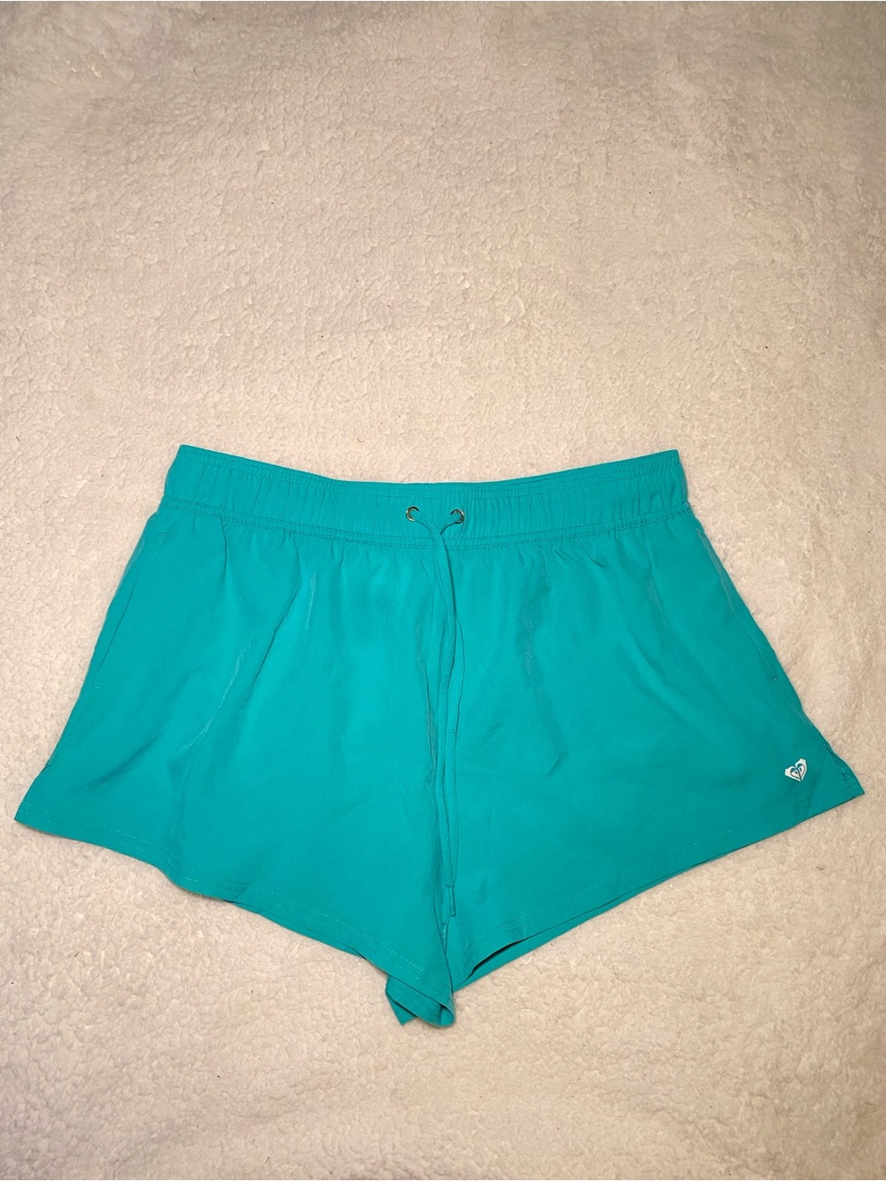 Roxy Teal Drawstring Athletic Shorts